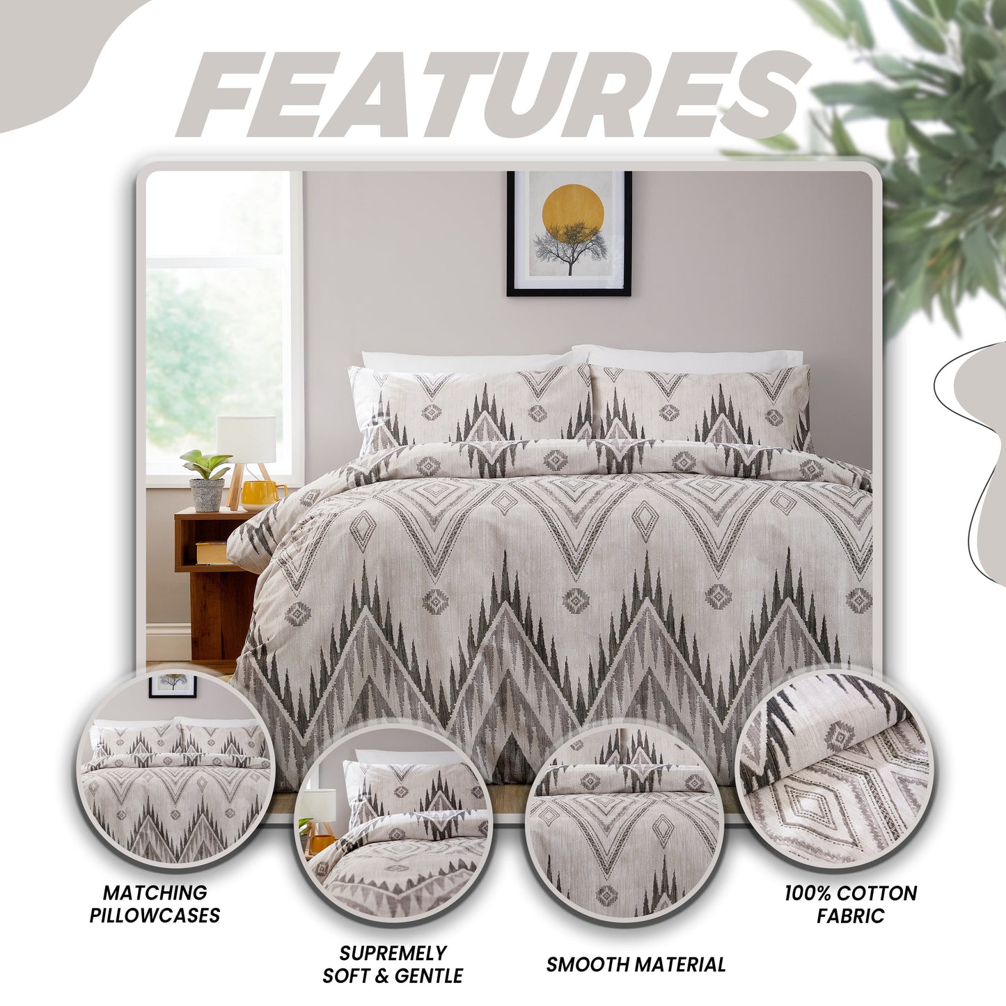 OLIVIA ROCCO Duvet Cover Zermatt Grey 200 Thread Count Cotton Duvet Cover Set Wholesale Manchester UK