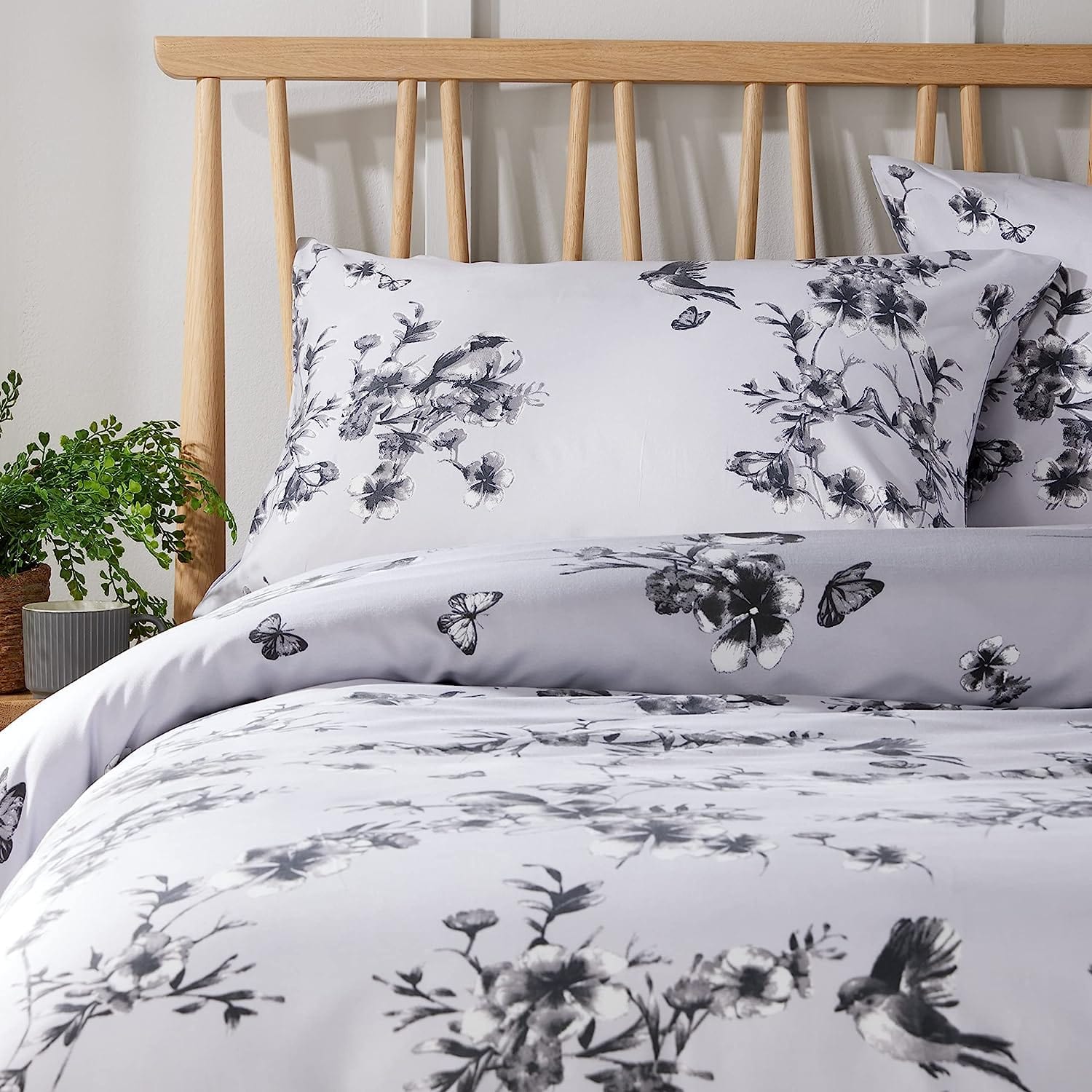 OLIVIA ROCCO Duvet Covers Blossom Grey Printed Duvet Cover Set Wholesale Manchester UK