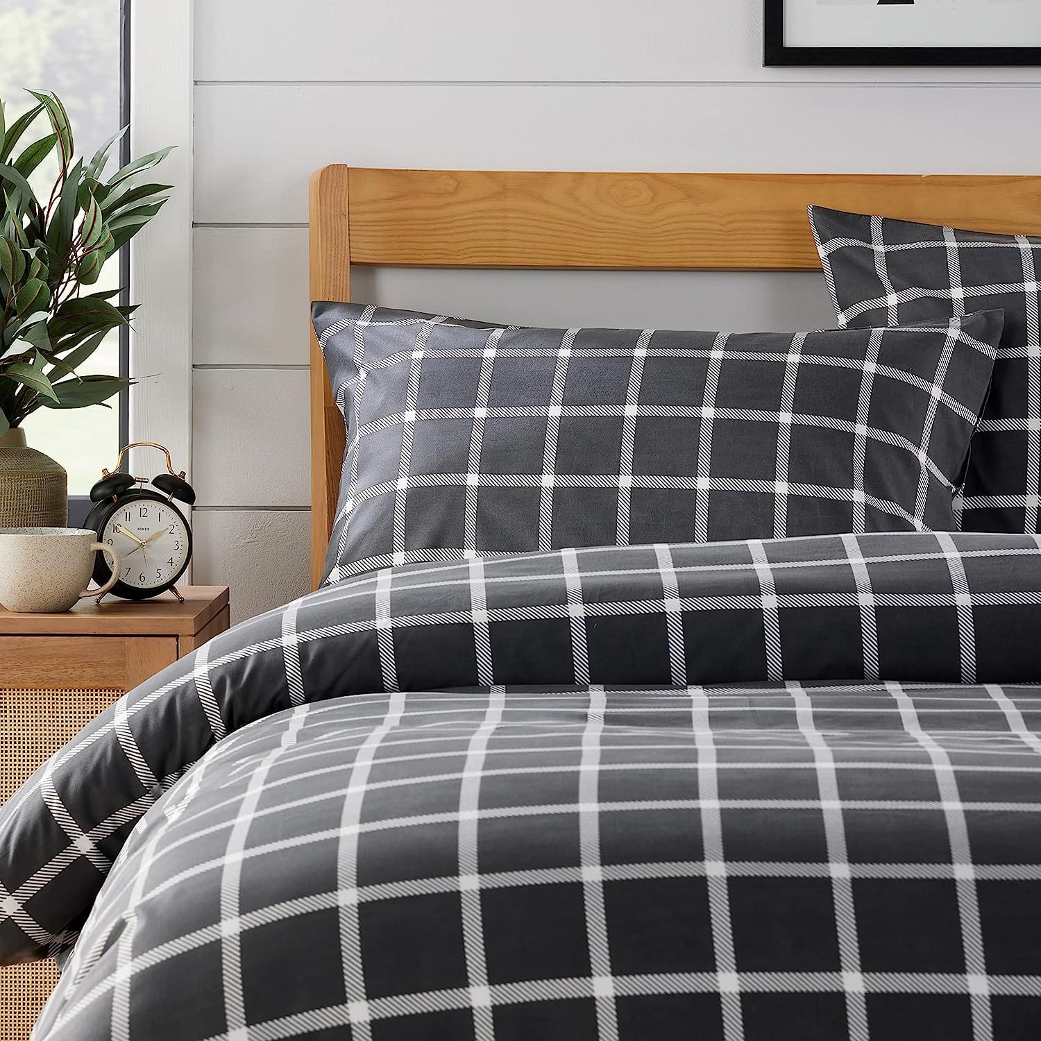 OLIVIA ROCCO Duvet Covers Boston Check Grey Printed Duvet Cover Set Wholesale Manchester UK