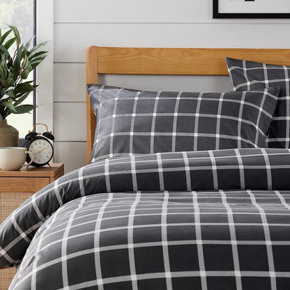 OLIVIA ROCCO Duvet Covers Boston Check Grey Printed Duvet Cover Set Wholesale Manchester UK
