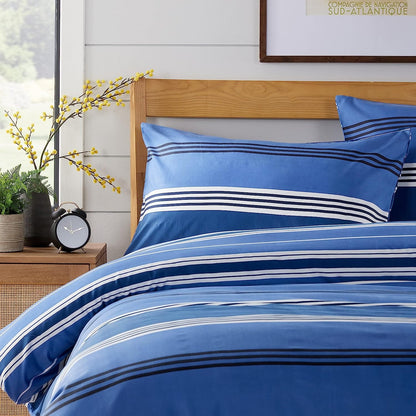 OLIVIA ROCCO Duvet Covers Harlow Stripes Blue Printed Duvet Cover Set Wholesale Manchester UK