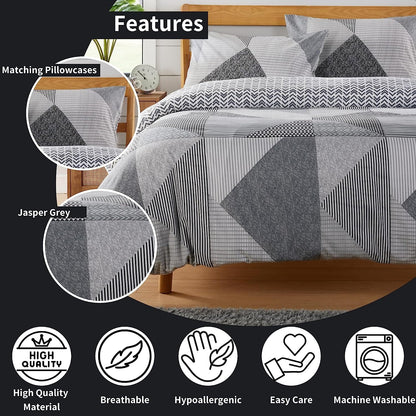 OLIVIA ROCCO Duvet Covers Jasper Grey Printed Duvet Cover Set Wholesale Manchester UK