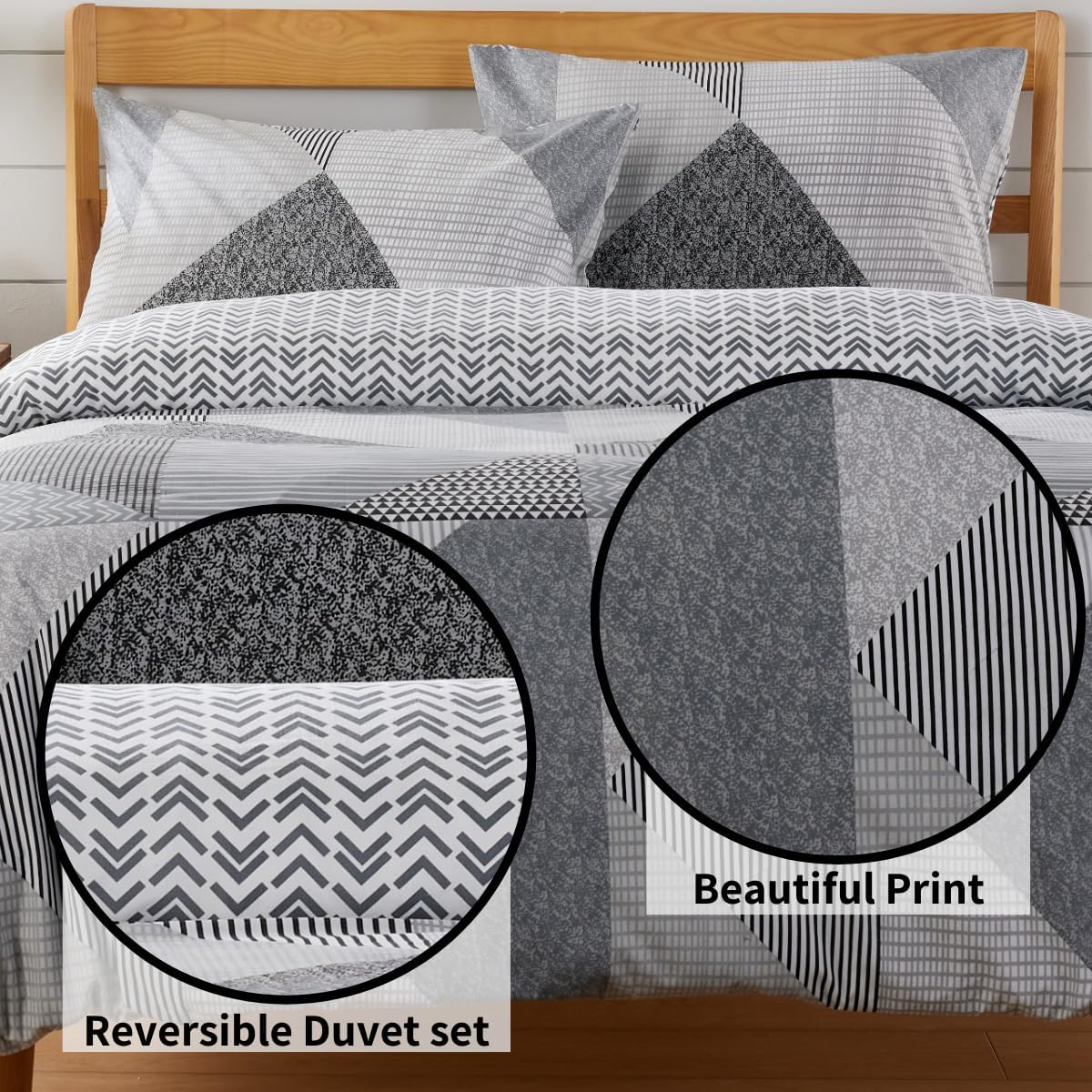 OLIVIA ROCCO Duvet Covers Jasper Grey Printed Duvet Cover Set Wholesale Manchester UK