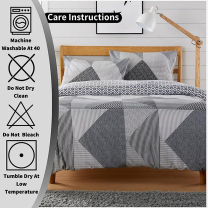 OLIVIA ROCCO Duvet Covers Jasper Grey Printed Duvet Cover Set Wholesale Manchester UK