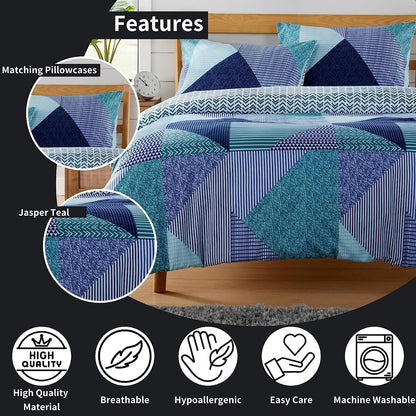 OLIVIA ROCCO Duvet Covers Jasper Teal Printed Duvet Cover Set Wholesale Manchester UK