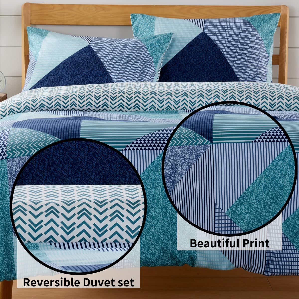 OLIVIA ROCCO Duvet Covers Jasper Teal Printed Duvet Cover Set Wholesale Manchester UK