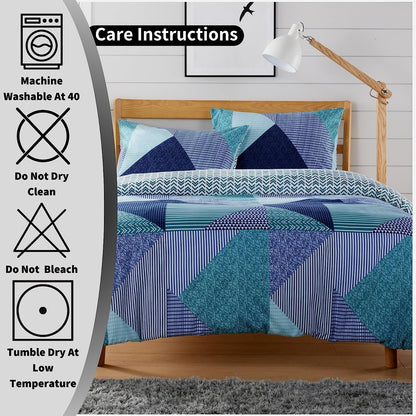 OLIVIA ROCCO Duvet Covers Jasper Teal Printed Duvet Cover Set Wholesale Manchester UK