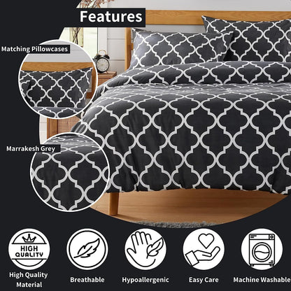 OLIVIA ROCCO Duvet Covers Marrakesh Grey Printed Duvet Cover Set Wholesale Manchester UK