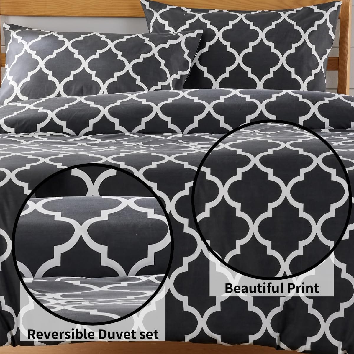 OLIVIA ROCCO Duvet Covers Marrakesh Grey Printed Duvet Cover Set Wholesale Manchester UK