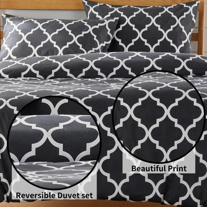 OLIVIA ROCCO Duvet Covers Marrakesh Grey Printed Duvet Cover Set Wholesale Manchester UK