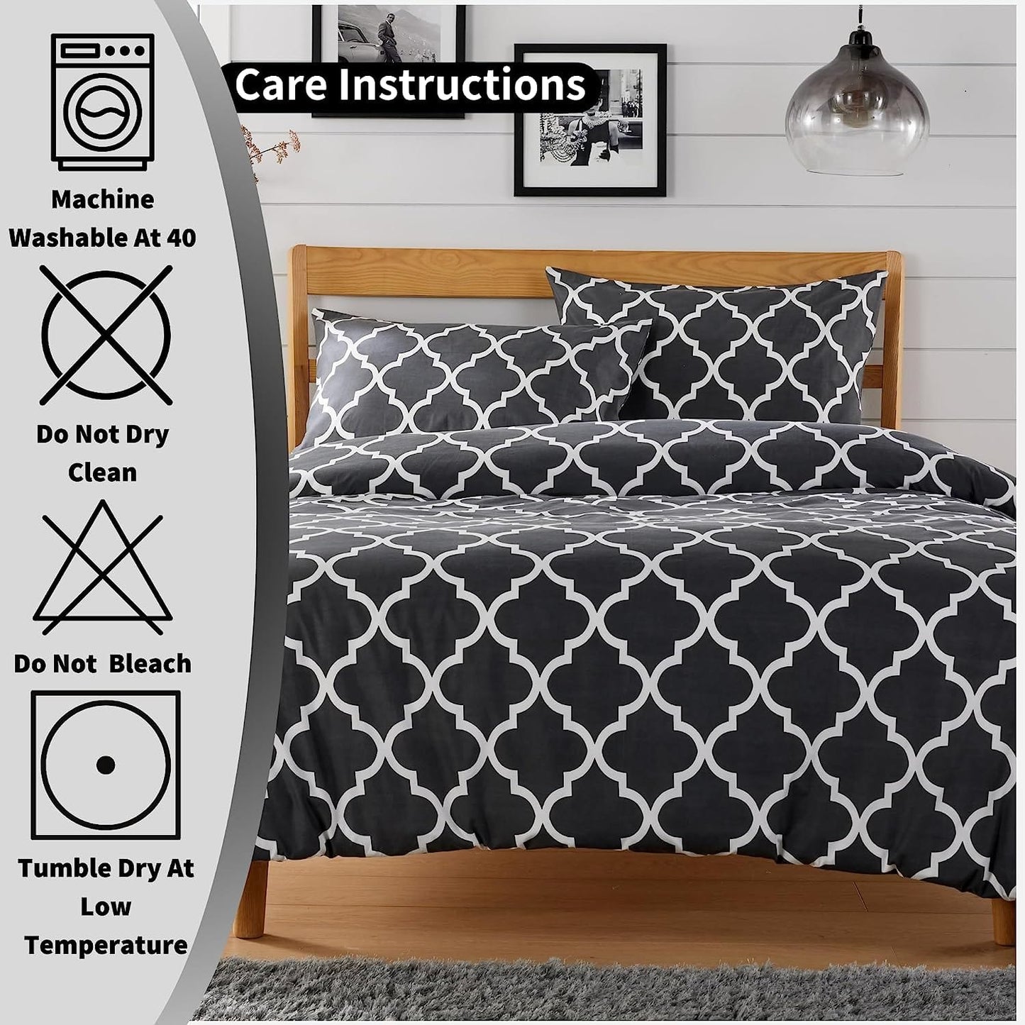 OLIVIA ROCCO Duvet Covers Marrakesh Grey Printed Duvet Cover Set Wholesale Manchester UK
