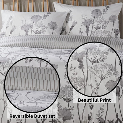 OLIVIA ROCCO Duvet Covers Meadow Grey Printed Duvet Cover Set Wholesale Manchester UK