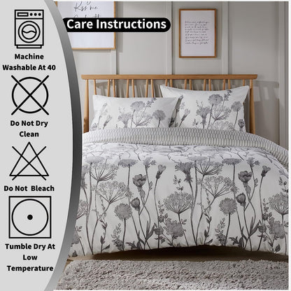 OLIVIA ROCCO Duvet Covers Meadow Grey Printed Duvet Cover Set Wholesale Manchester UK