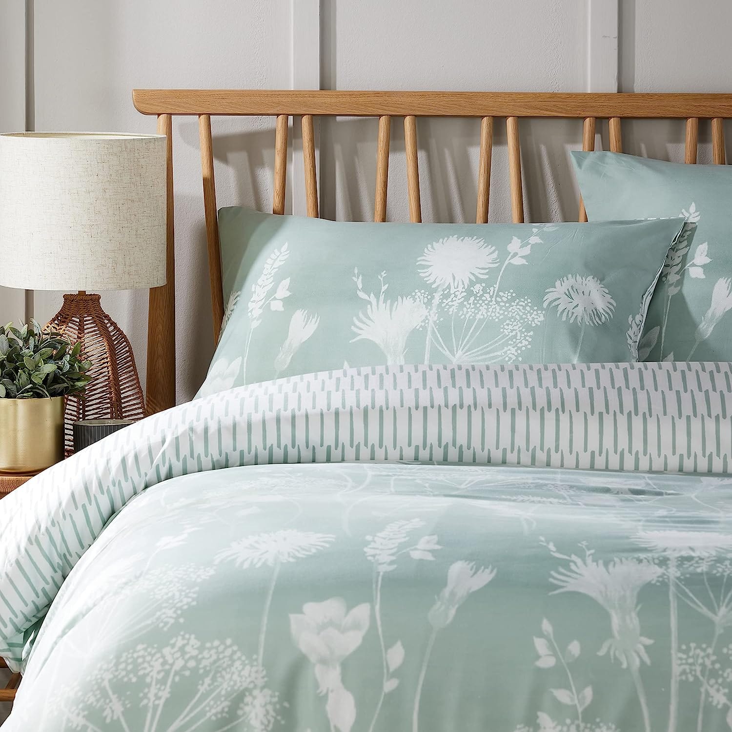 OLIVIA ROCCO Duvet Covers Meadow Sage Green Printed Duvet Cover Set Wholesale Manchester UK