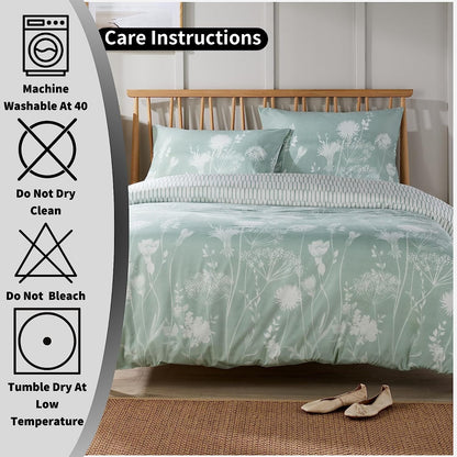 OLIVIA ROCCO Duvet Covers Meadow Sage Green Printed Duvet Cover Set Wholesale Manchester UK