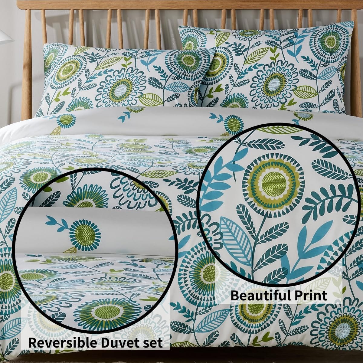 OLIVIA ROCCO Duvet Covers Opulence Teal Printed Duvet Cover Set Wholesale Manchester UK