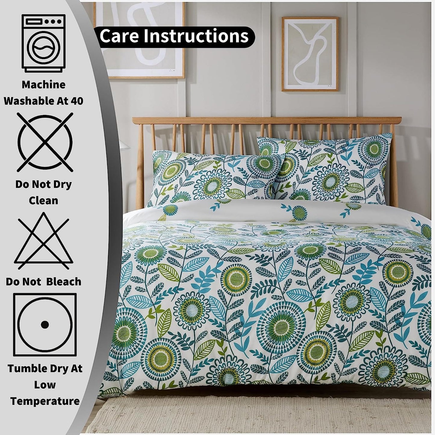 OLIVIA ROCCO Duvet Covers Opulence Teal Printed Duvet Cover Set Wholesale Manchester UK