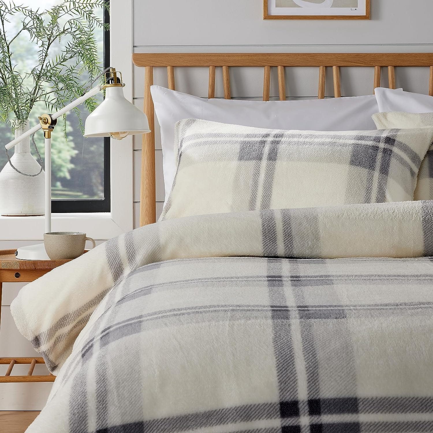 OLIVIA ROCCO Duvet Covers Orkney Check Printed Fleece Duvet Sets Wholesale Manchester UK
