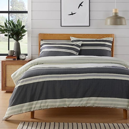 OLIVIA ROCCO Duvet Covers SINGLE / GREY Miami Stripes Duvet Cover Set Wholesale Manchester UK