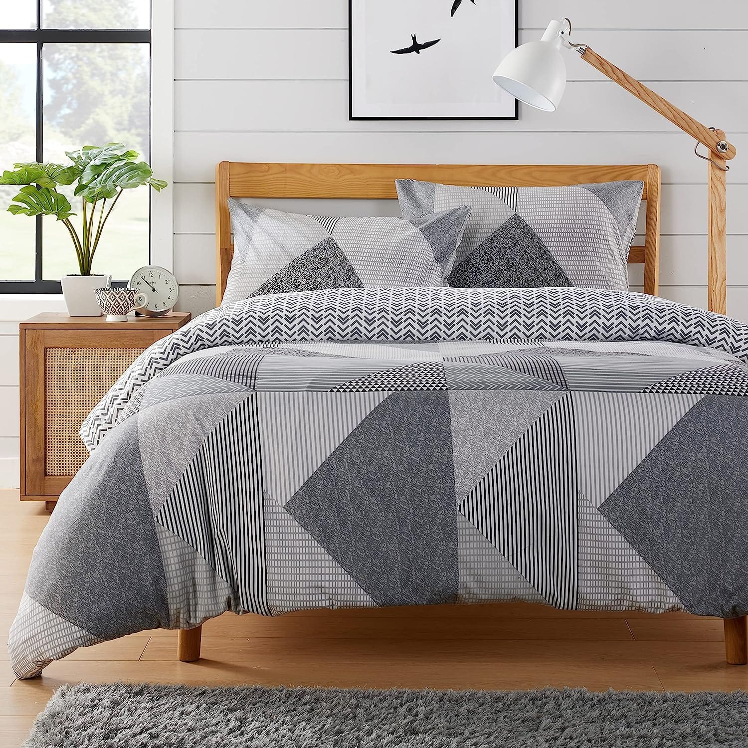 OLIVIA ROCCO Duvet Covers SINGLE Jasper Grey Printed Duvet Cover Set Wholesale Manchester UK