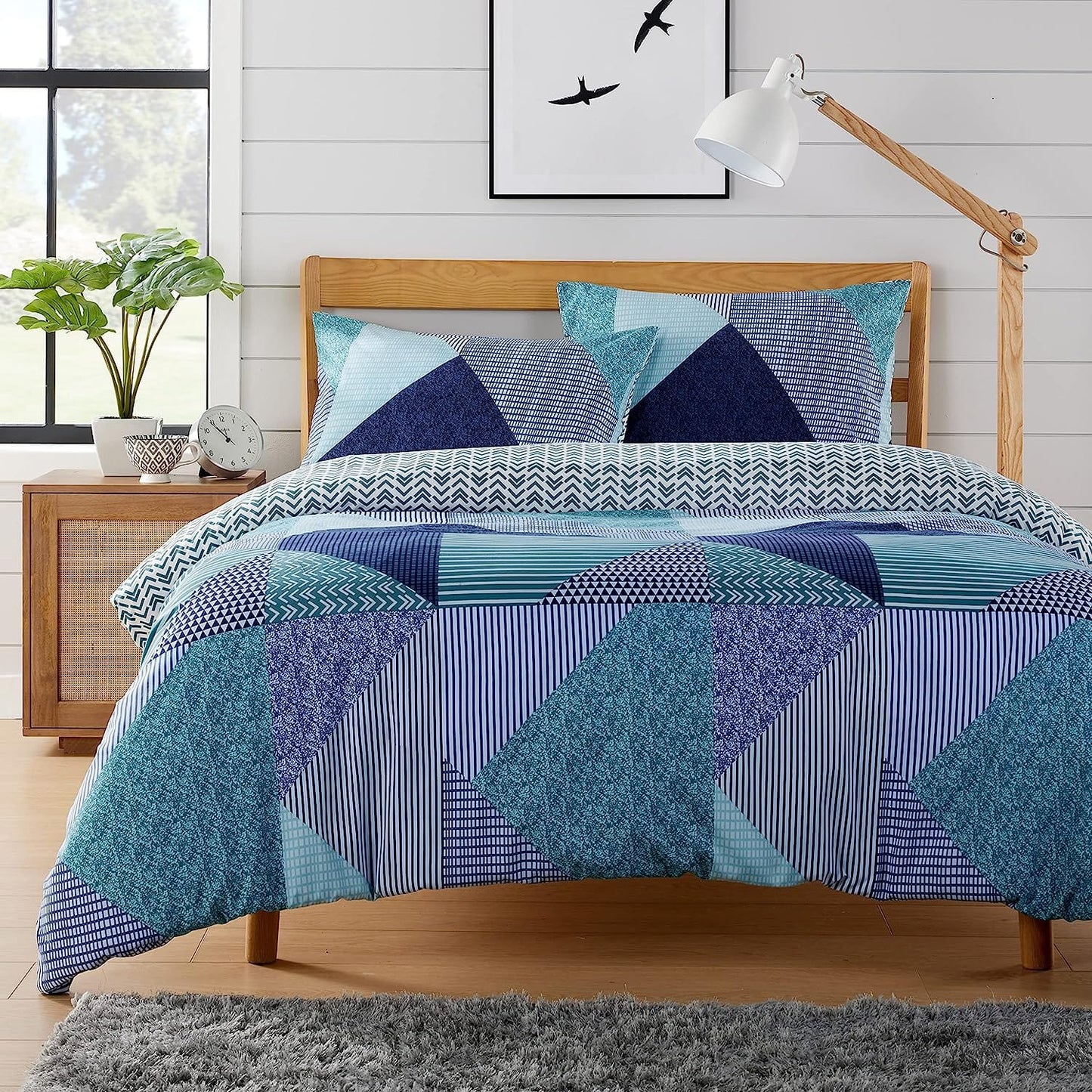 OLIVIA ROCCO Duvet Covers SINGLE Jasper Teal Printed Duvet Cover Set Wholesale Manchester UK