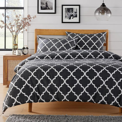 OLIVIA ROCCO Duvet Covers SINGLE Marrakesh Grey Printed Duvet Cover Set Wholesale Manchester UK