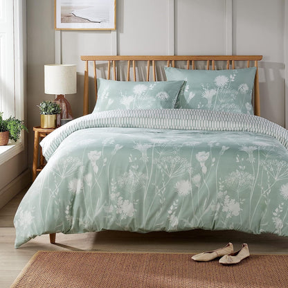 OLIVIA ROCCO Duvet Covers SINGLE Meadow Sage Green Printed Duvet Cover Set Wholesale Manchester UK