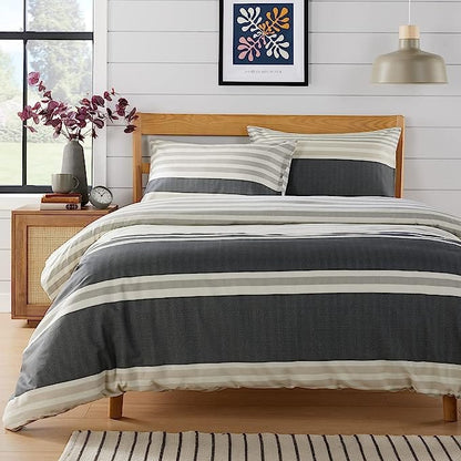OLIVIA ROCCO Duvet Covers SINGLE / NATURAL Miami Stripes Duvet Cover Set Wholesale Manchester UK