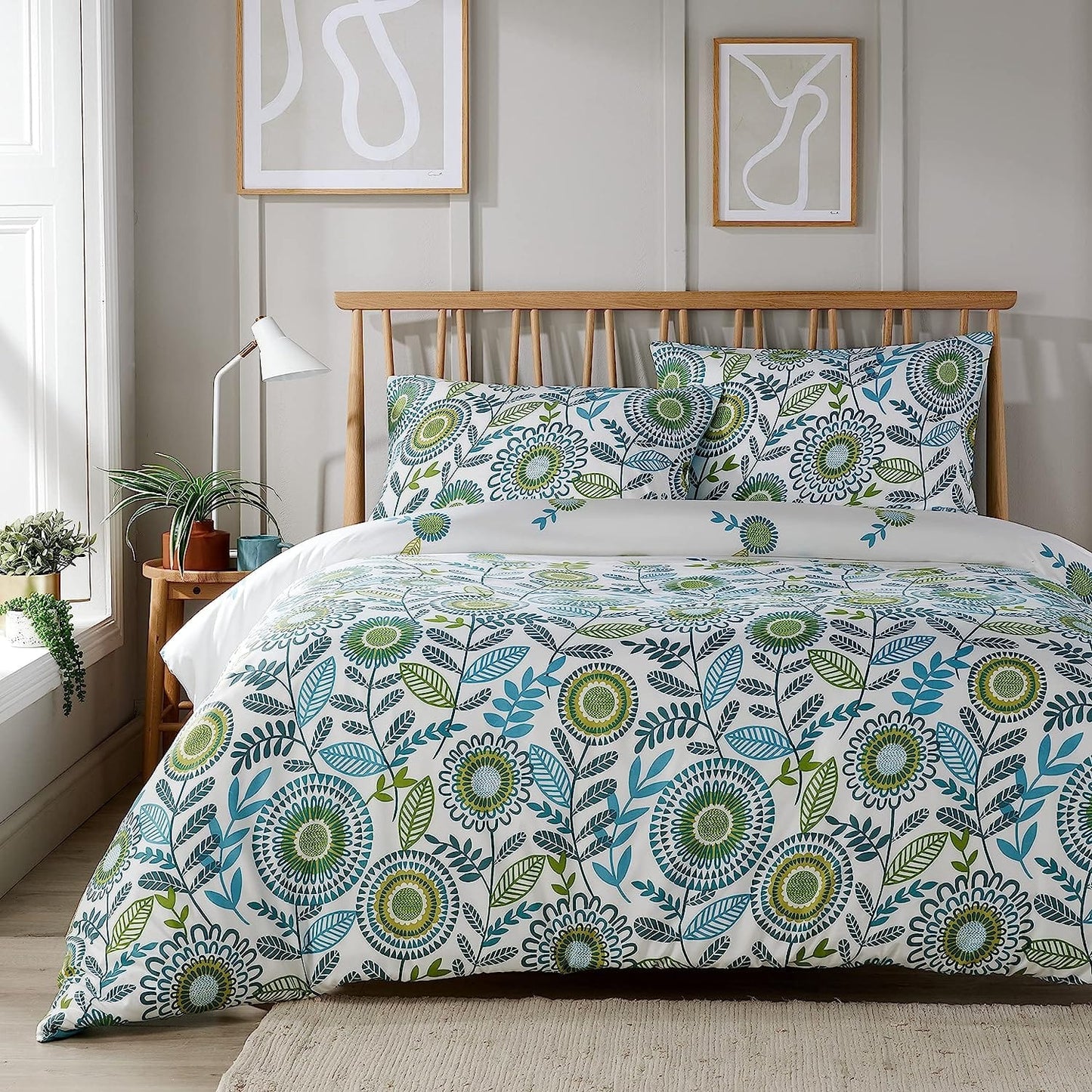 OLIVIA ROCCO Duvet Covers SINGLE Opulence Teal Printed Duvet Cover Set Wholesale Manchester UK