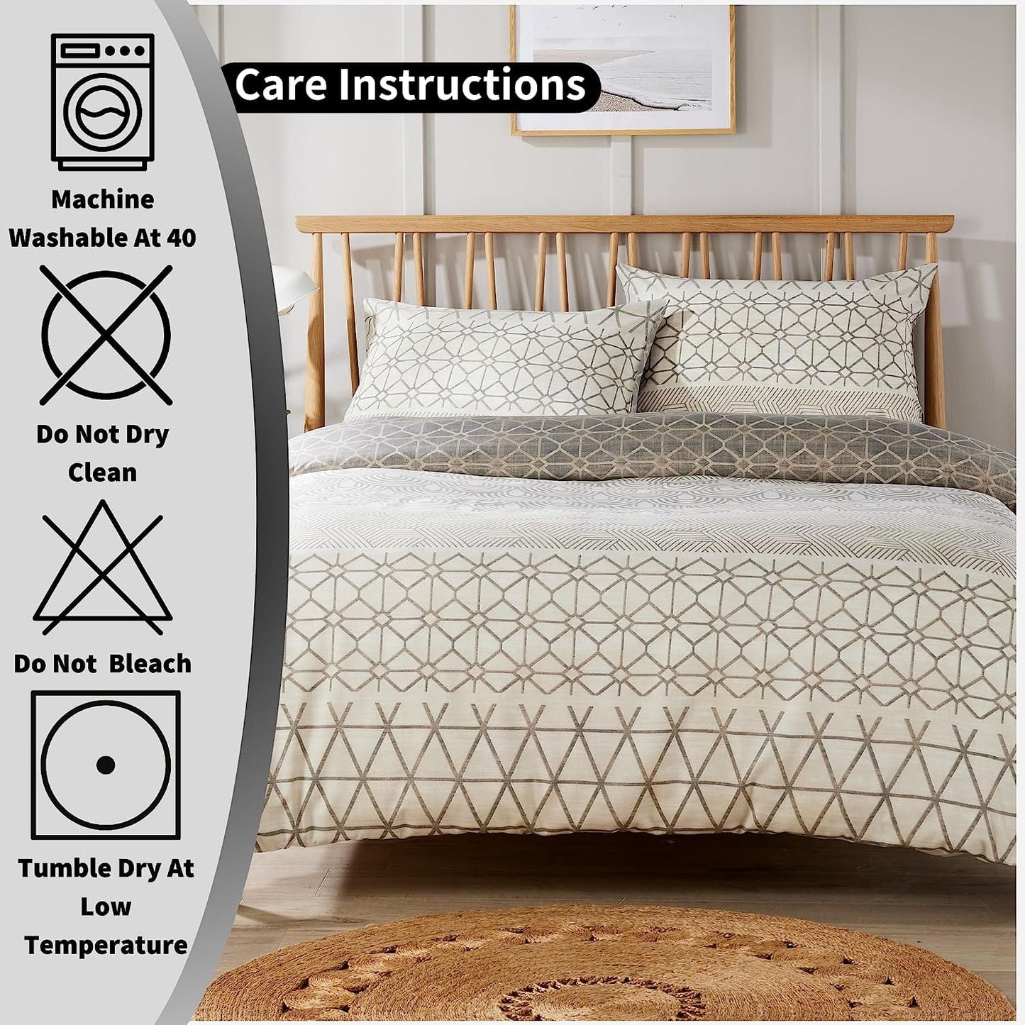 OLIVIA ROCCO Duvet Covers Versailles Natural Printed Duvet Cover Set Wholesale Manchester UK