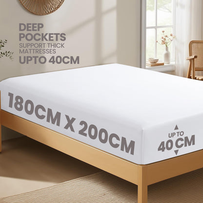 OLIVIA ROCCO Fitted Sheet Extra Deep 40CM Pocket Microfibre Fitted Sheet Wholesale Manchester UK