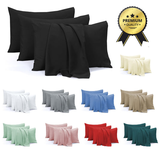 OLIVIA ROCCO Pillows 4 Pack Microfibre Pillowcases Standard 50x75cm Wholesale Manchester UK