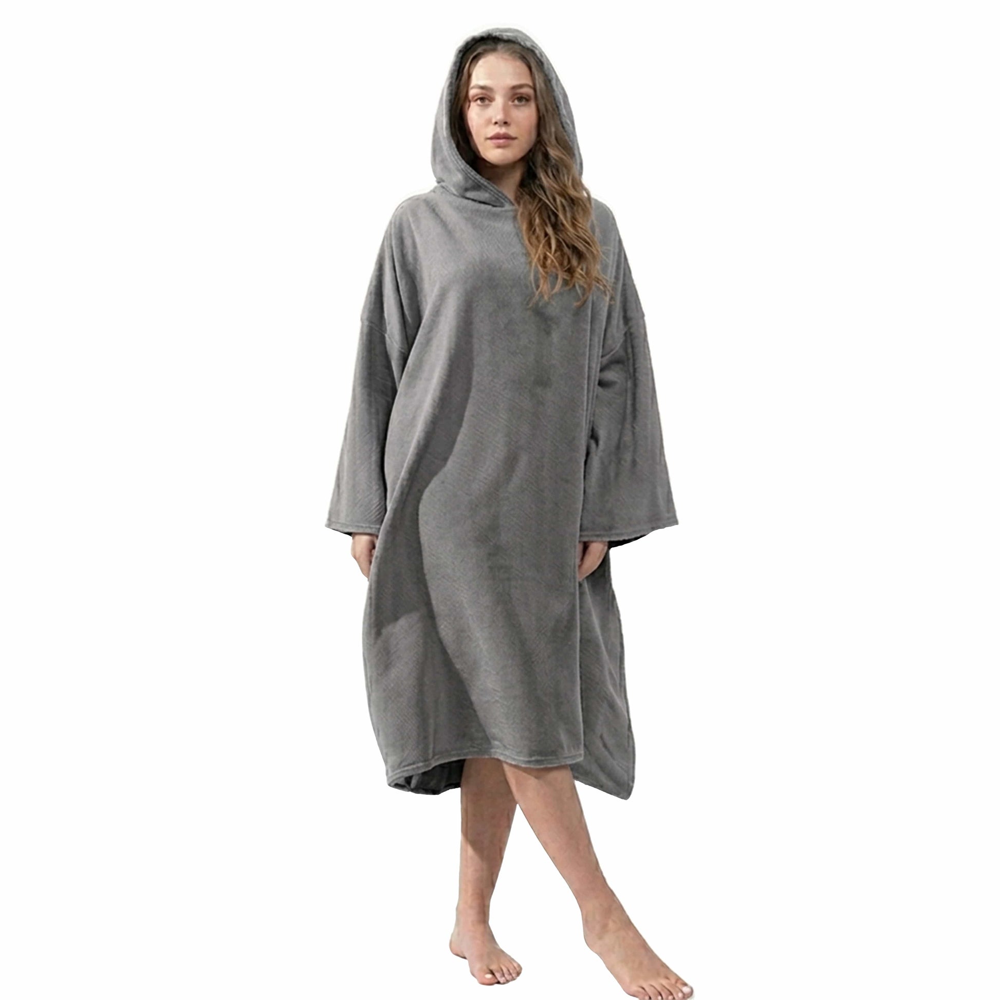 OLIVIA ROCCO Poncho GREY OLIVIA ROCCO Womens Poncho Changing Robe Wholesale Manchester UK