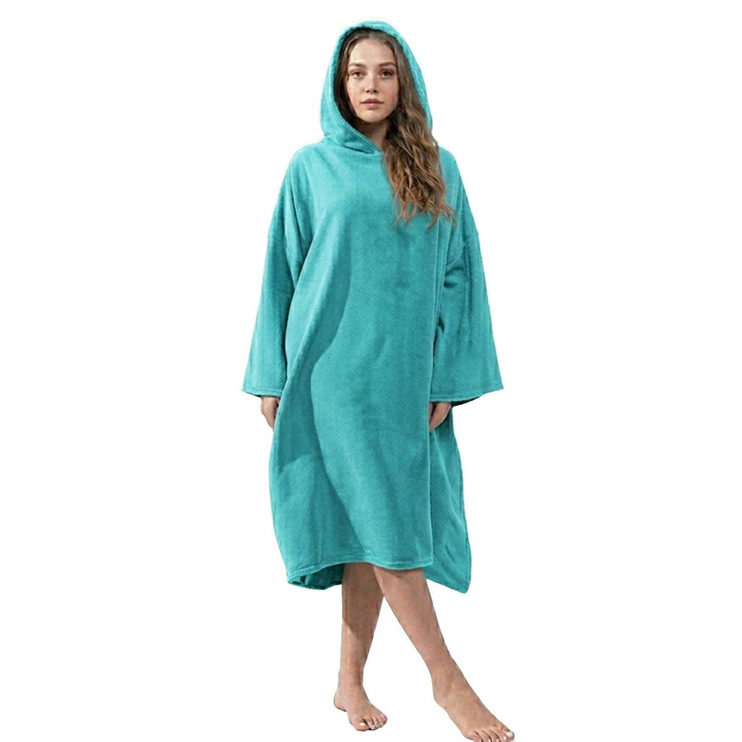 OLIVIA ROCCO Poncho TURQUOISE OLIVIA ROCCO Womens Poncho Changing Robe Wholesale Manchester UK