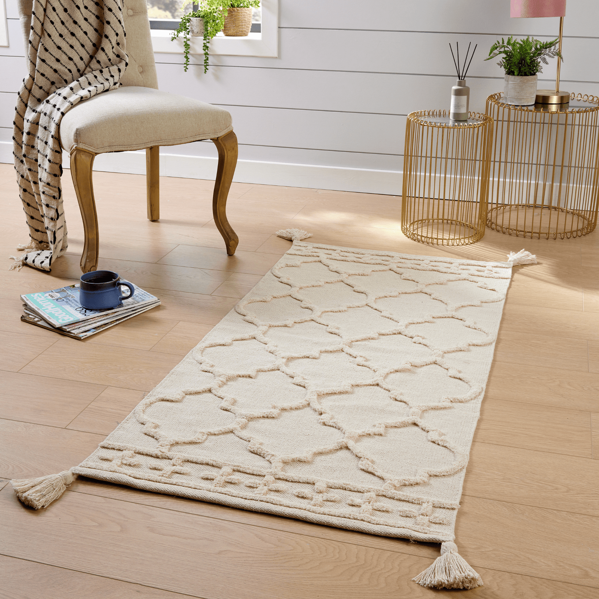 OLIVIA ROCCO Rug 70 x 140 cm / NATURAL Luxury Hand Tufted Comfort Rugs Eco Friendly Door Mats Wholesale Manchester UK