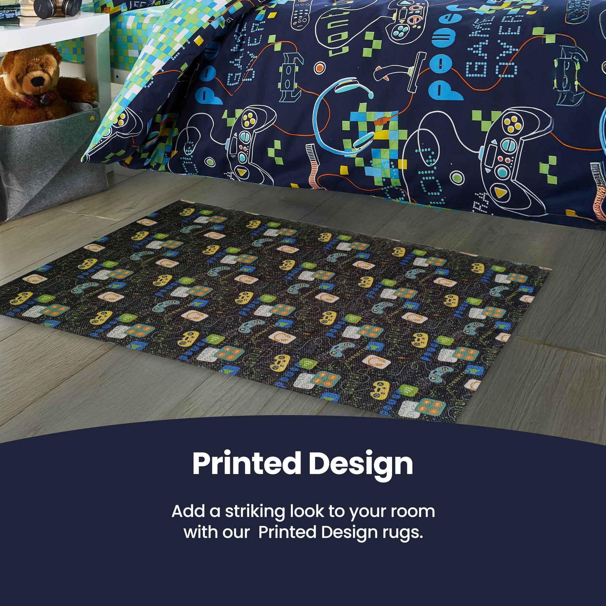 OLIVIA ROCCO Rugs 60 x 90 CM / GAMER Gamer Printed Rug Wholesale Manchester UK