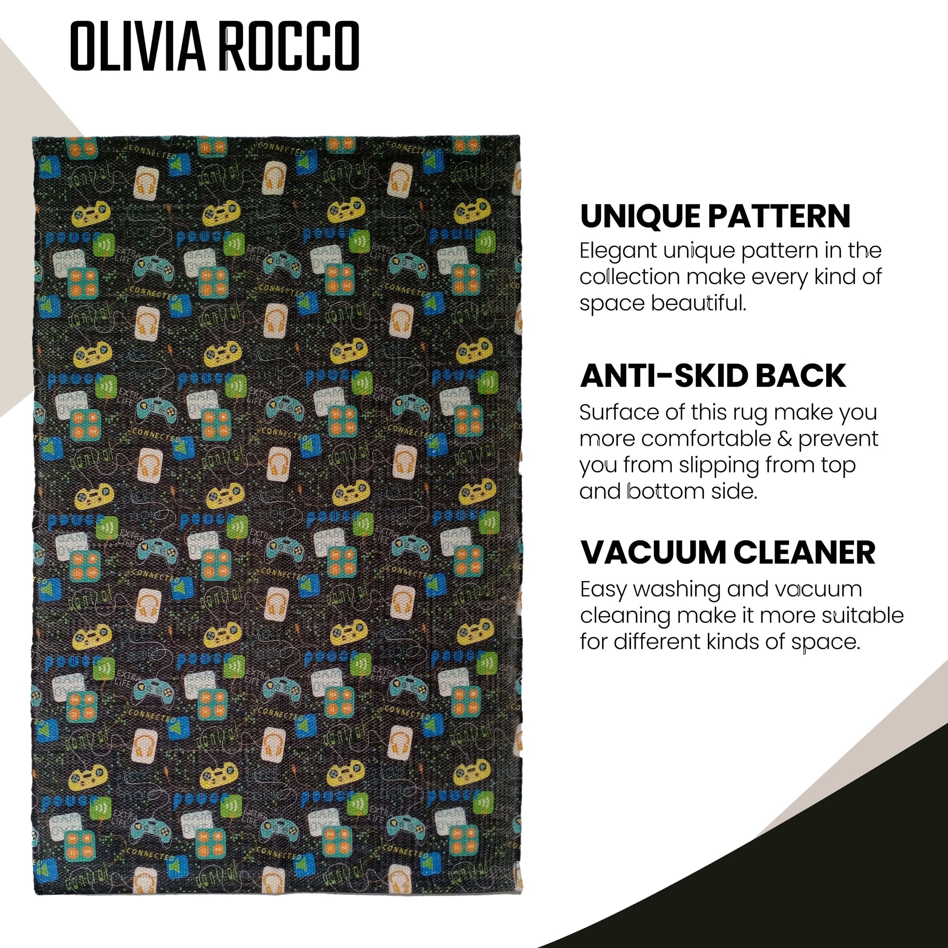 OLIVIA ROCCO Rugs 60 x 90 CM / GAMER Gamer Printed Rug Wholesale Manchester UK