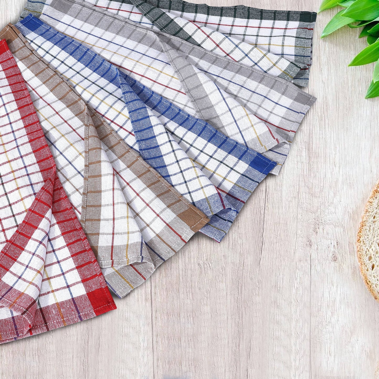 OLIVIA ROCCO Tea Towel 10 PACK Pack of 10 Wonderdry Tea Towels Kitchen 100% Cotton Super Absorbent Quick Drying Dish Bar Cloth Set by OLIVIA ROCCO Wholesale Manchester UK