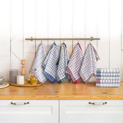 OLIVIA ROCCO Tea Towel 10 PACK Pack of 10 Wonderdry Tea Towels Kitchen 100% Cotton Super Absorbent Quick Drying Dish Bar Cloth Set by OLIVIA ROCCO Wholesale Manchester UK