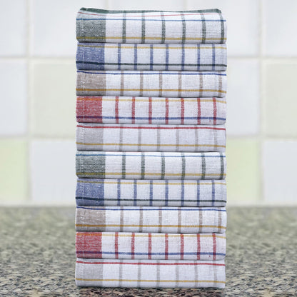OLIVIA ROCCO Tea Towel 10 PACK Pack of 10 Wonderdry Tea Towels Kitchen 100% Cotton Super Absorbent Quick Drying Dish Bar Cloth Set by OLIVIA ROCCO Wholesale Manchester UK