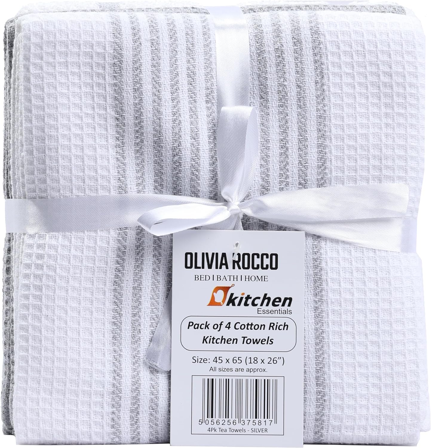OLIVIA ROCCO Tea Towel Pack Of 4 Absorbent Long Lasting Tea Towels Wholesale Manchester UK