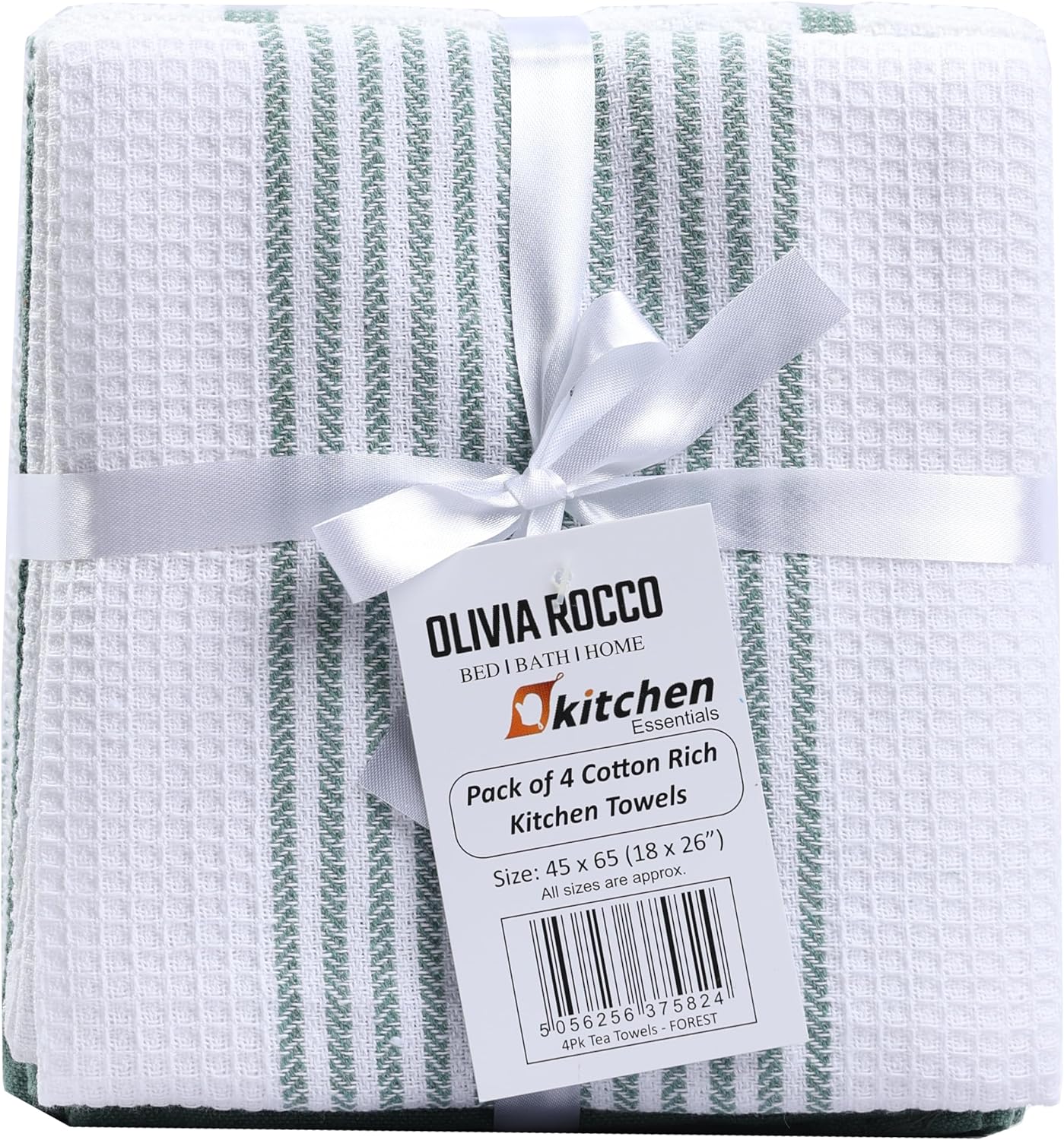 OLIVIA ROCCO Tea Towel Pack Of 4 Absorbent Long Lasting Tea Towels Wholesale Manchester UK