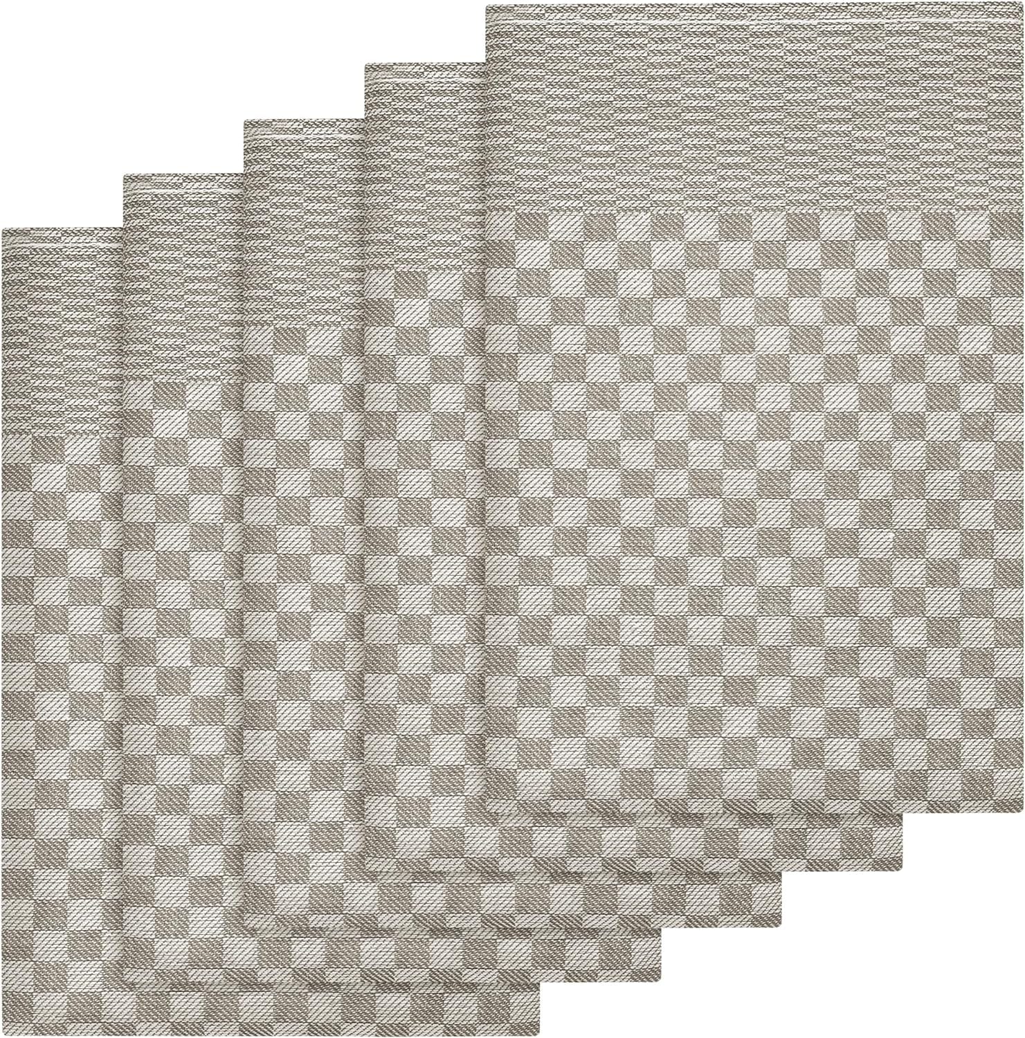 OLIVIA ROCCO Tea Towel Pack Of 5 Kitchen Tea Towels, Large Cotton Absorbent Dish Cloth Wholesale Manchester UK