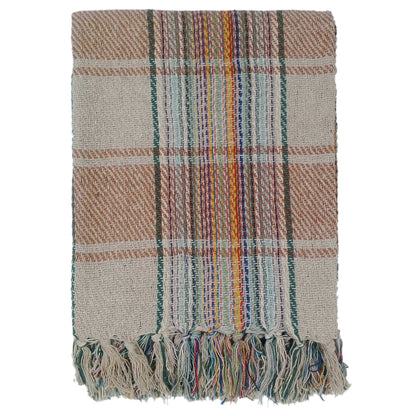 OLIVIA ROCCO Throw 130 x 150 cm Recycled Picnic Blanket Check Stripe Design Super Soft Cozy Camping Beach Throw Wholesale Manchester UK