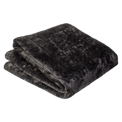 OLIVIA ROCCO Throw 150 x 200 cm / BLACK Flannel Fleece Throw Blanket Super Soft Warm Fluffy For Bed Sofa Couch Chair Wholesale Manchester UK