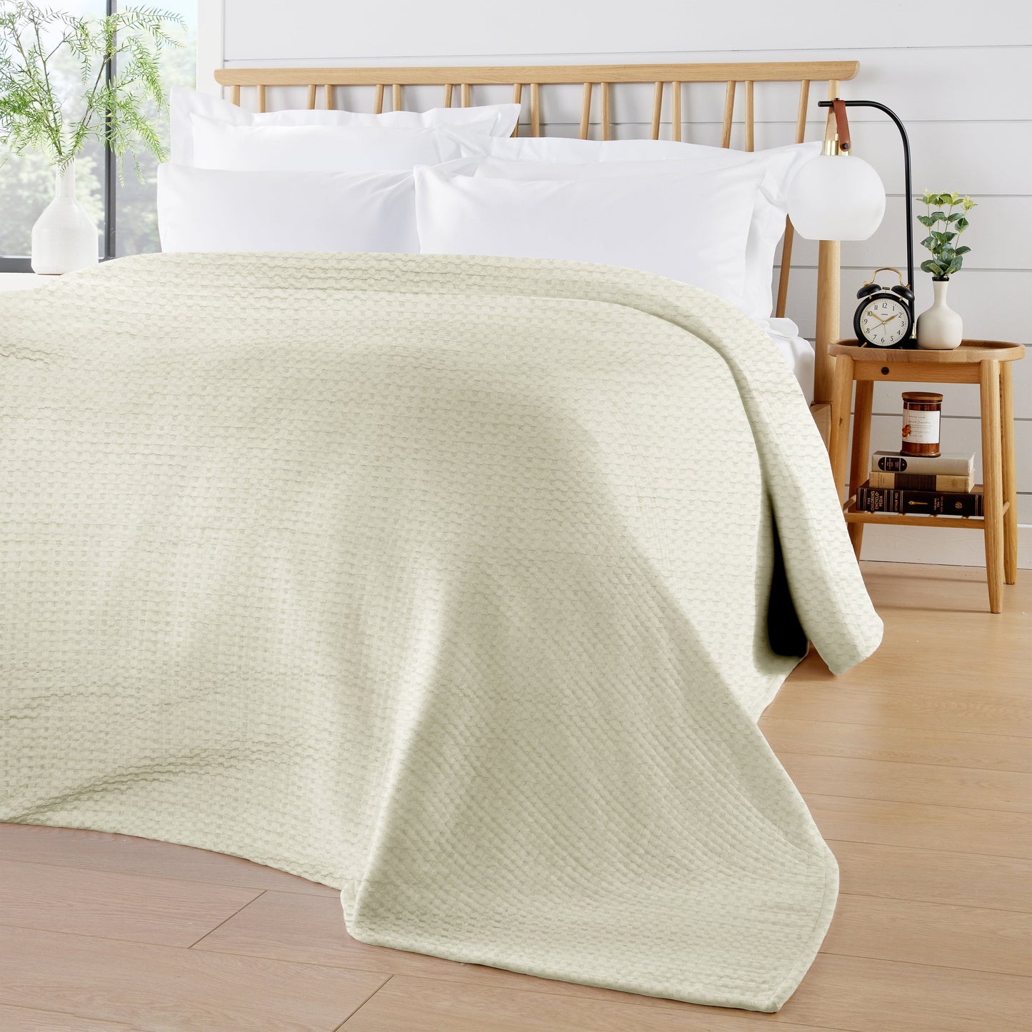 OLIVIA ROCCO Throw 180 x 250 CM / NATURAL Florian Checked Throw Blanket Natural Wholesale Manchester UK
