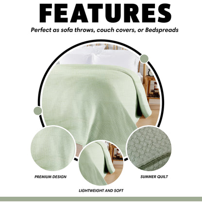 OLIVIA ROCCO Throw 180 x 250 CM / SAGE GREEN Florian Checked Throw Blanket Sage Green Wholesale Manchester UK