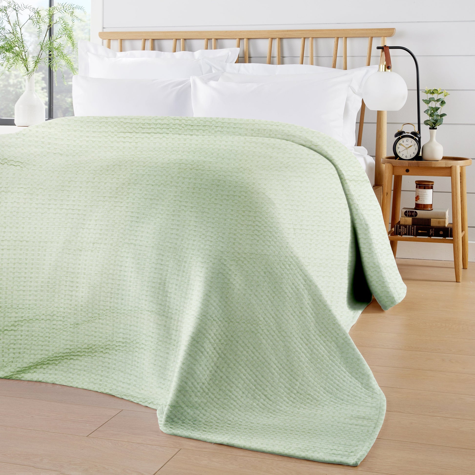 OLIVIA ROCCO Throw 180 x 250 CM / SAGE GREEN Florian Checked Throw Blanket Sage Green Wholesale Manchester UK