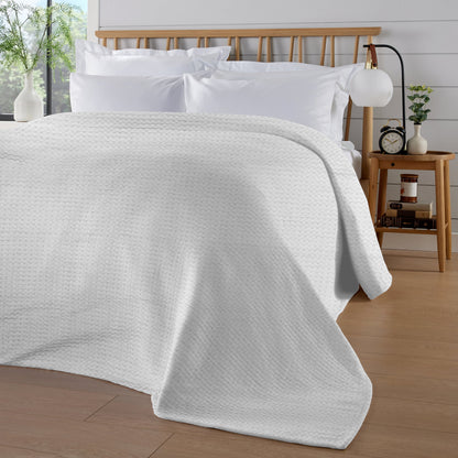 OLIVIA ROCCO Throw 180 x 250 CM / WHITE Florian Checked Throw Blanket White Wholesale Manchester UK