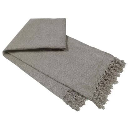 OLIVIA ROCCO Throw SILVER / 130 x 170 cm Chenille Throw Blanket With Tassels For Couch Sofa Chair Bed Home Decoration Wholesale Manchester UK